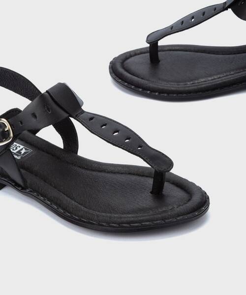 Sandalias planas | ALGAR W0X-0738 | BLACK | Pikolinos